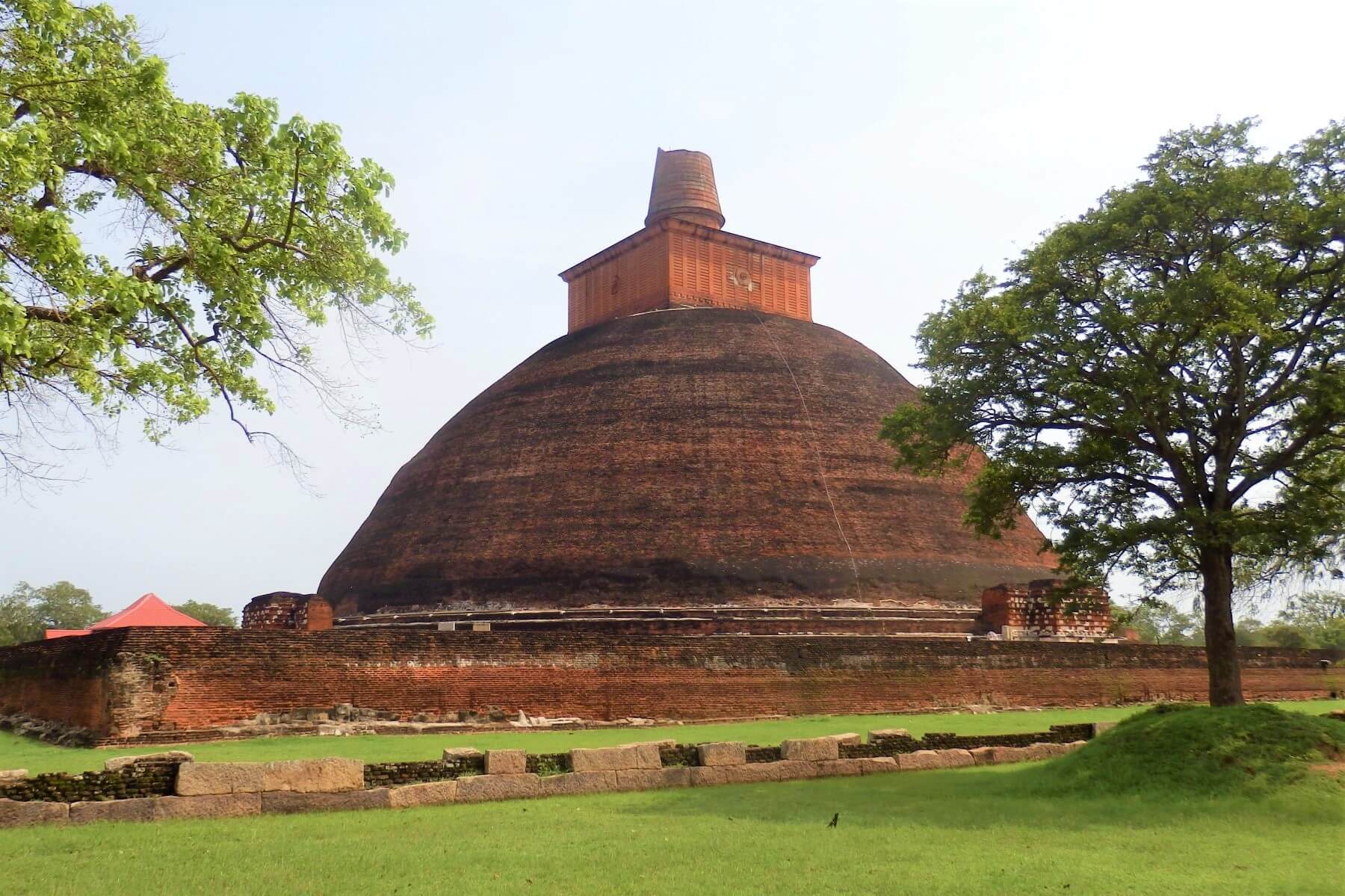 Ancient stupa in Anuradhapura, Sri Lanka.